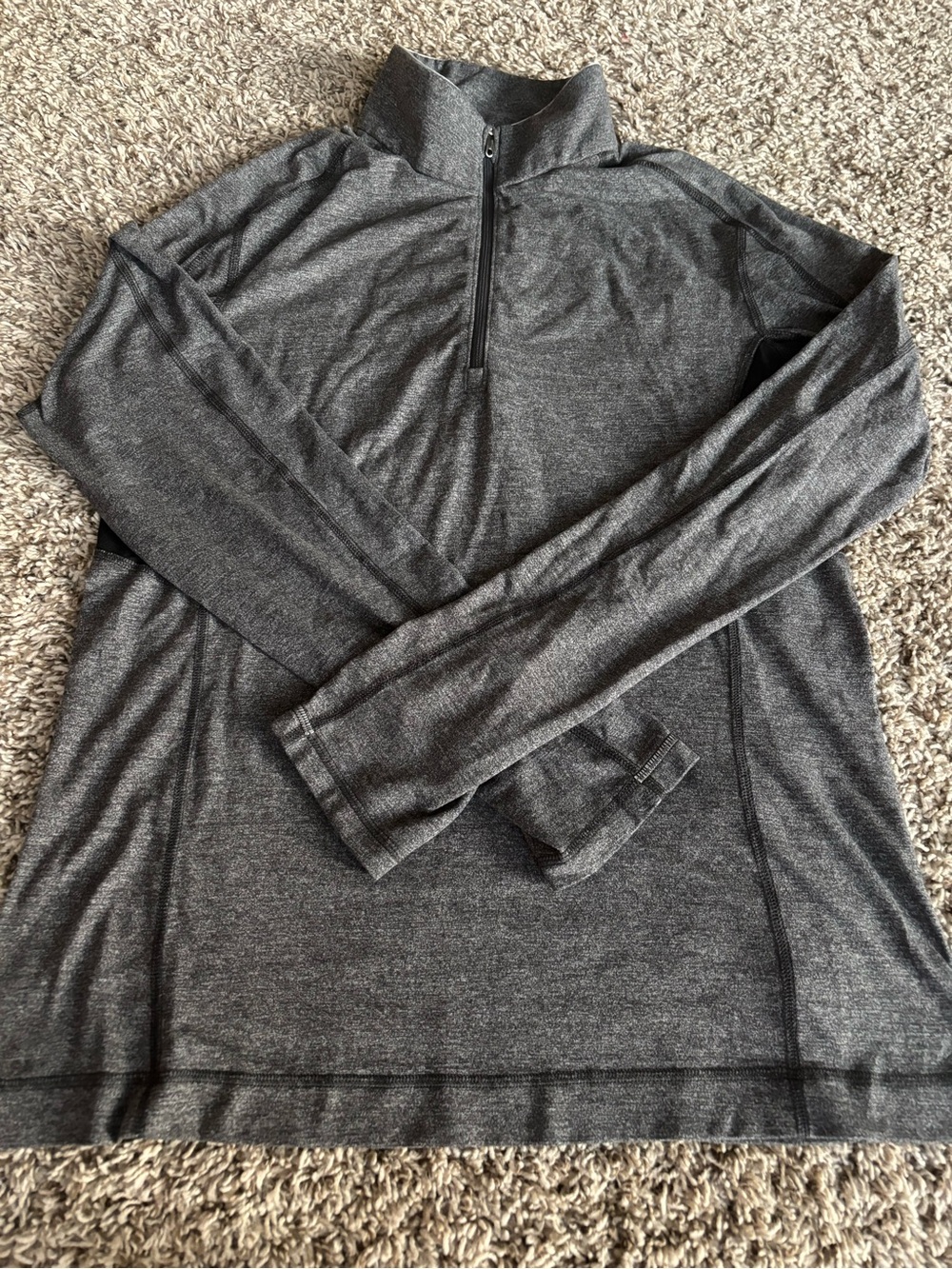 lululemon athletica Men's Gray Quarter-Zip Sweater